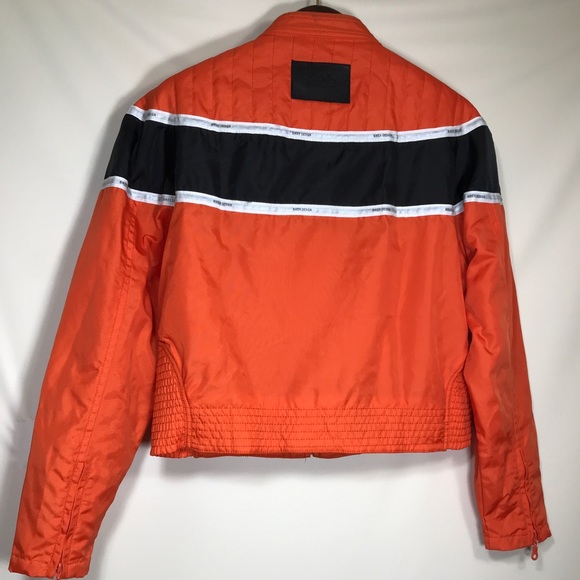Men's Orange and Black Performance Jacket - Picture 9 of 10